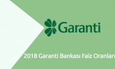 2018 Garanti Bankası Faiz Oranları