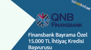 Finansbank Bayrama Özel 15.000 TL İhtiyaç Kredisi Başvurusu